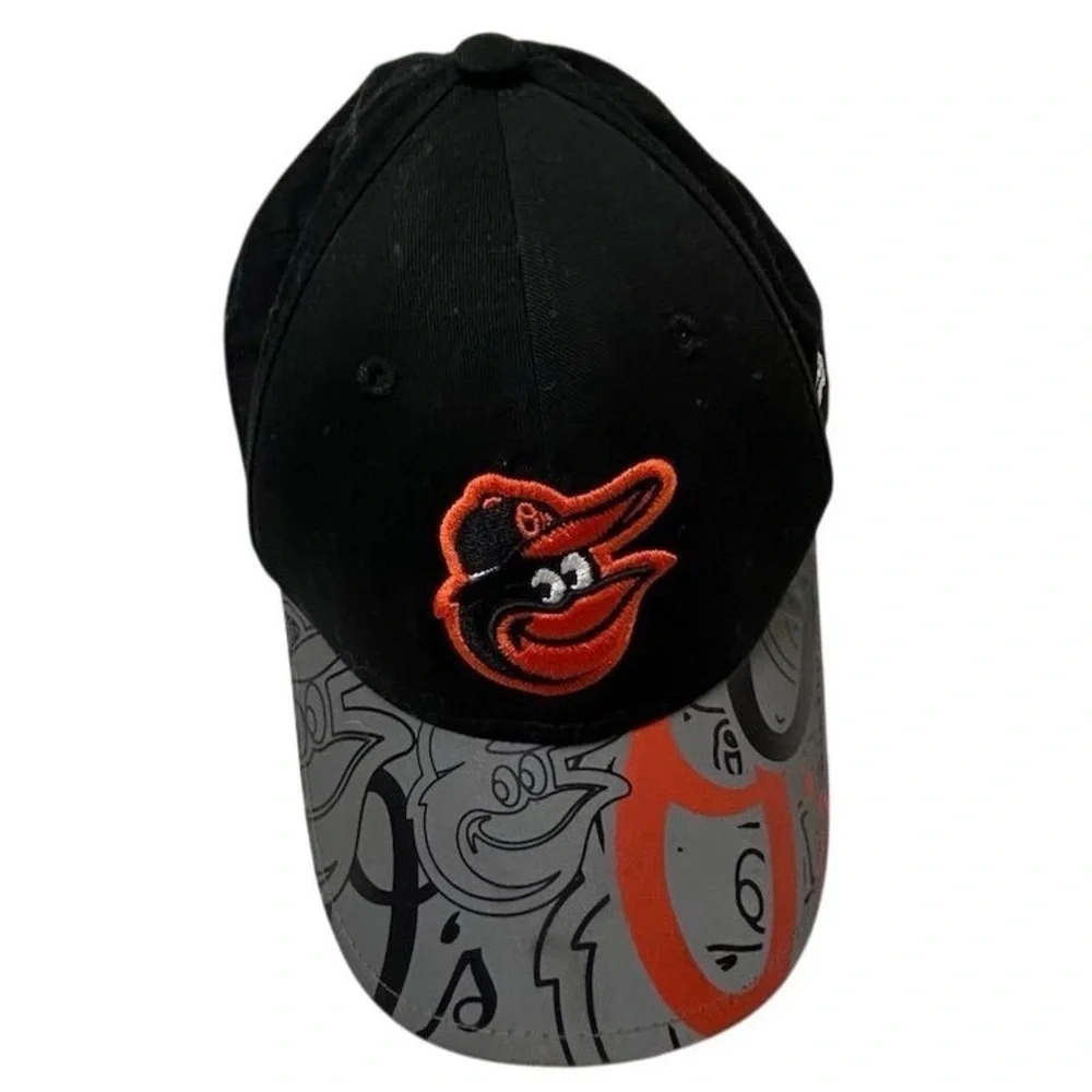 New Era Youth Baltimore‎ Orioles Adjustable Cap Black & Orange MLB Hat